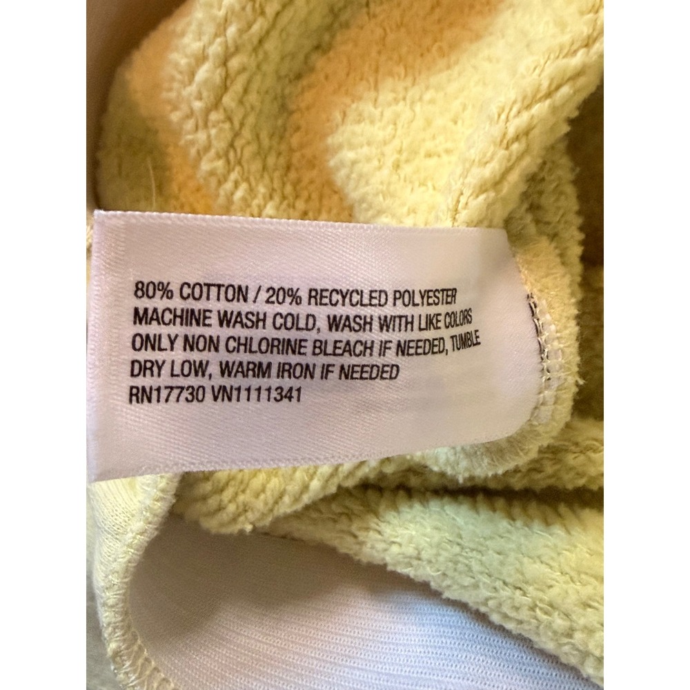 Universal Thread Sweatshirt Women XL Bright Lemon Lime Crewneck Bubble Hem - Picture 6 of 8